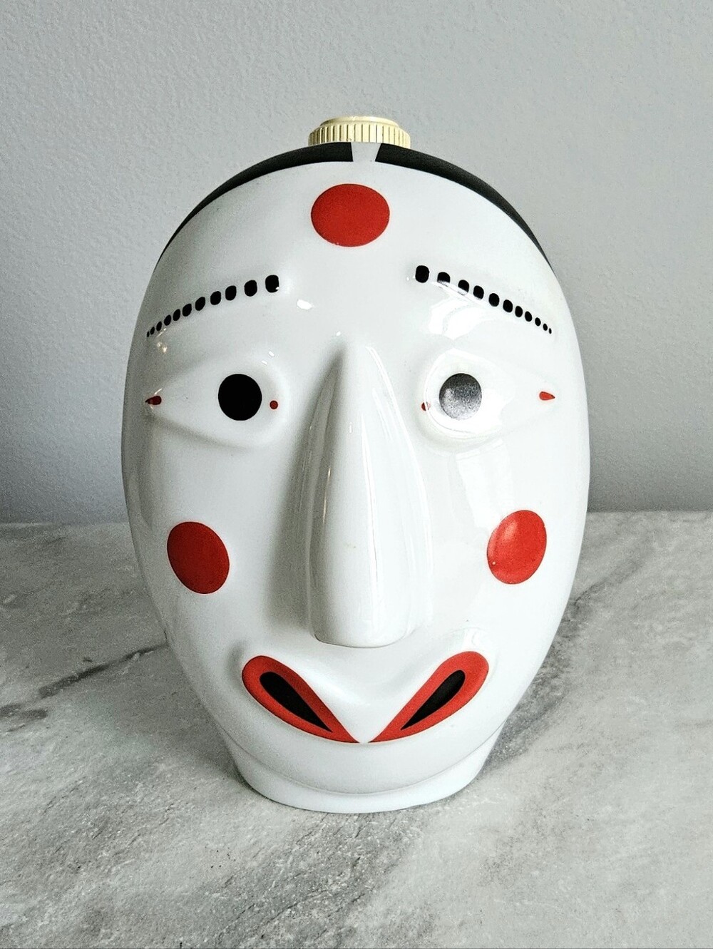 Rare 1988 Jinro Soju Seoul Olympics Ceramic Mask Decanter Bottle - Picture 2 of 15